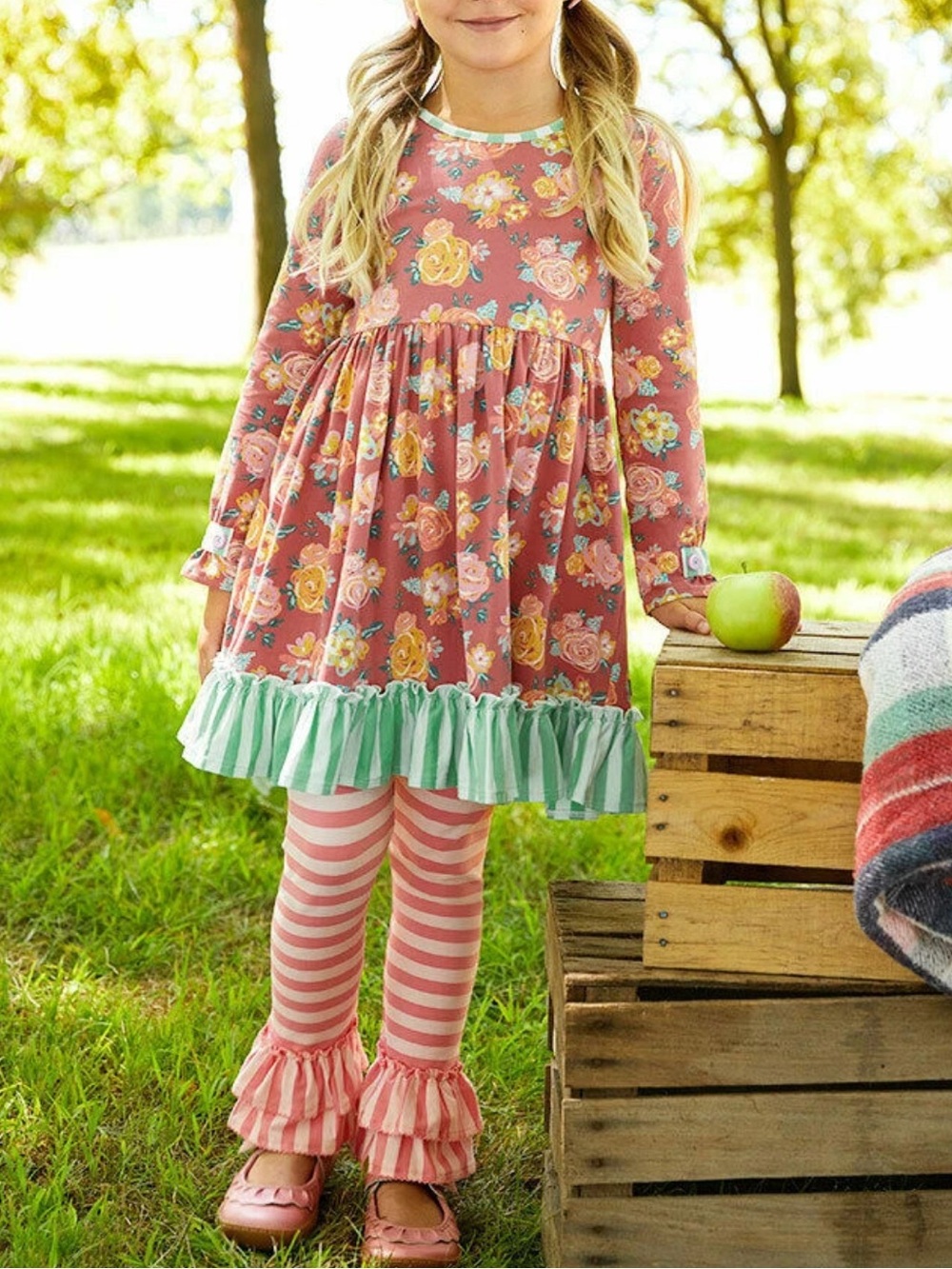 Matilda Jane Cottage Whimsy Wonderment Rosie Posie Floral Twirl Dress Girls 4